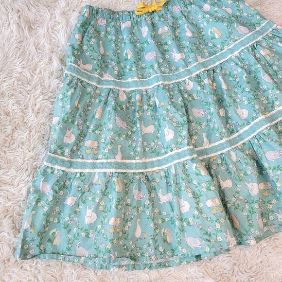 Boden Girls Kids Midi Tiered Skirt Spring Bunnies 6-7Y - Picture 2 of 5